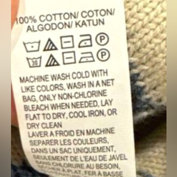 Lucky Brand Unisex Shawl Collar Cardigan Aztec Southwestern 100% Cotton Medium - Picture 12 of 12